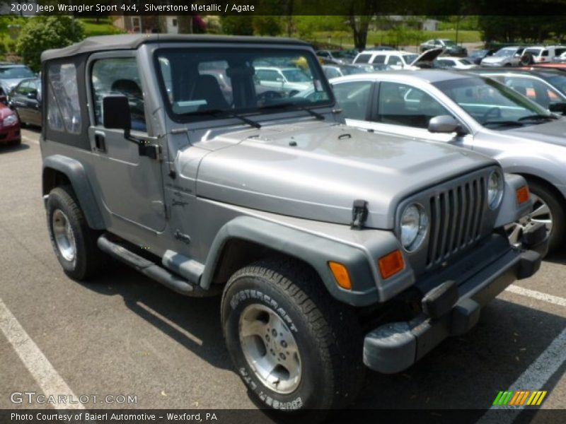 Silverstone Metallic / Agate 2000 Jeep Wrangler Sport 4x4