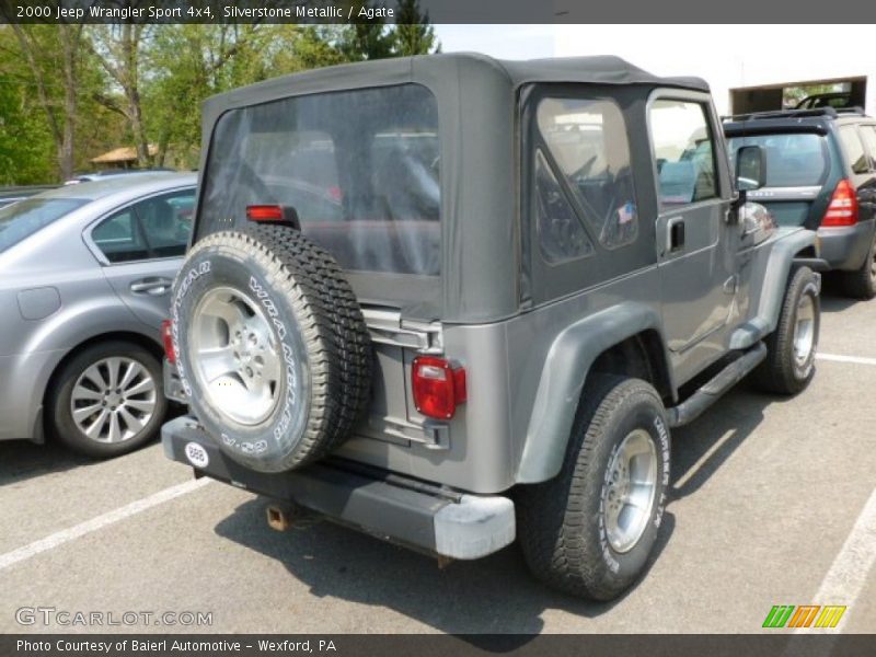 Silverstone Metallic / Agate 2000 Jeep Wrangler Sport 4x4