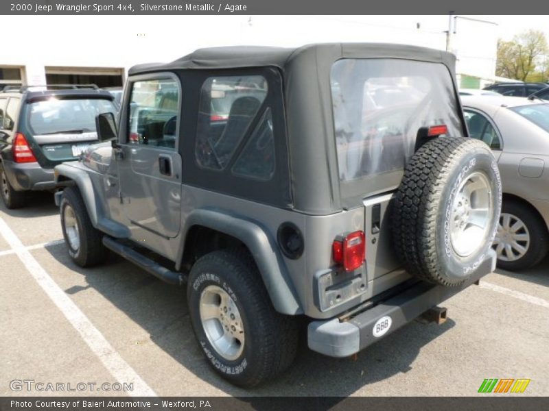 Silverstone Metallic / Agate 2000 Jeep Wrangler Sport 4x4