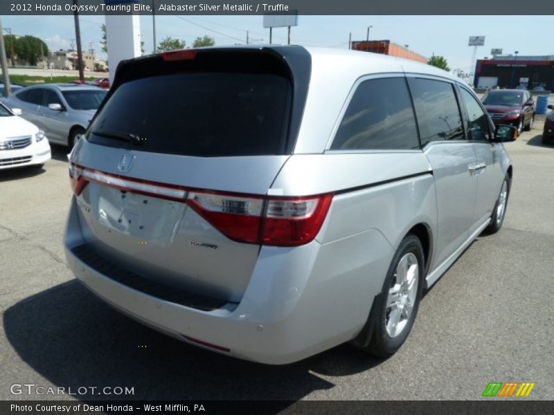 Alabaster Silver Metallic / Truffle 2012 Honda Odyssey Touring Elite