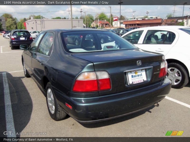 Dark Eucalyptus Green Pearl Metallic / Gray 1996 Honda Accord LX Sedan