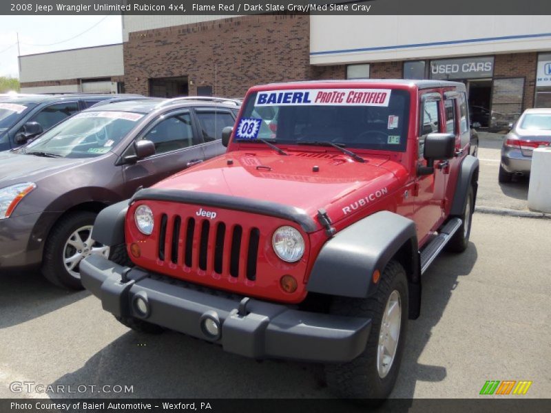 Flame Red / Dark Slate Gray/Med Slate Gray 2008 Jeep Wrangler Unlimited Rubicon 4x4