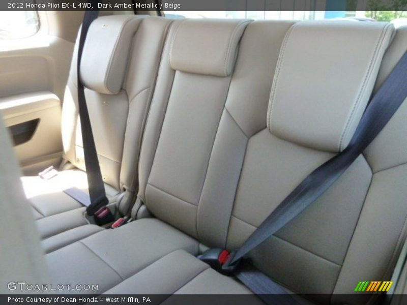 Dark Amber Metallic / Beige 2012 Honda Pilot EX-L 4WD