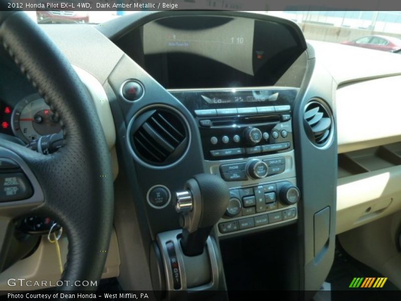 Dark Amber Metallic / Beige 2012 Honda Pilot EX-L 4WD