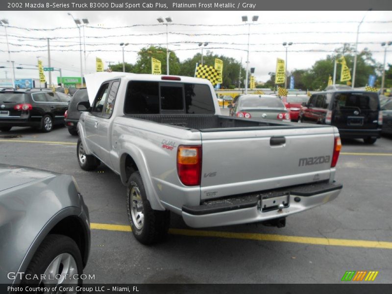 Platinum Frost Metallic / Gray 2002 Mazda B-Series Truck B3000 Dual Sport Cab Plus