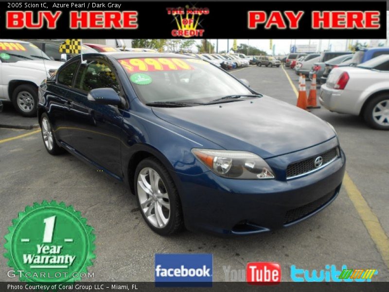 Azure Pearl / Dark Gray 2005 Scion tC