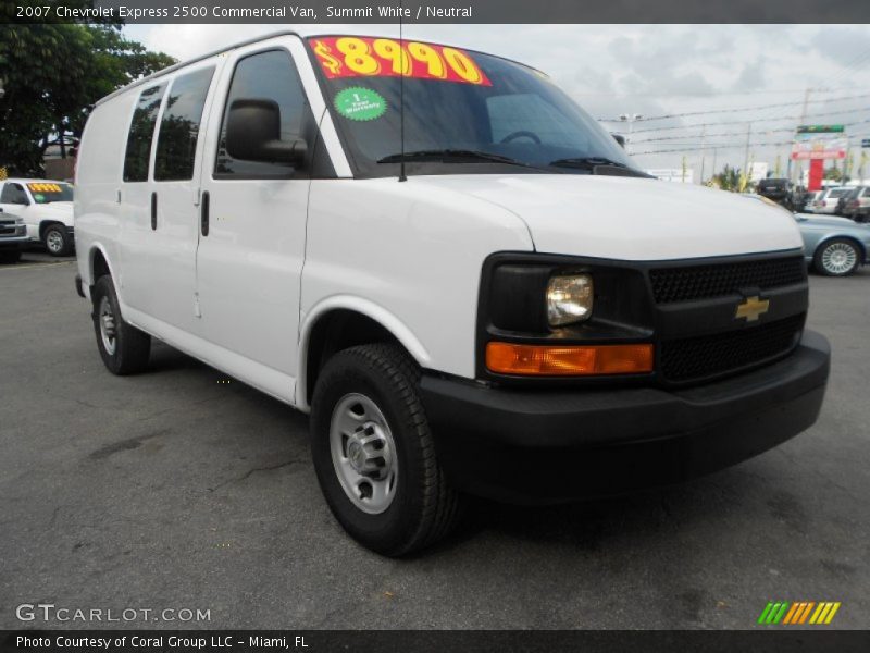 Summit White / Neutral 2007 Chevrolet Express 2500 Commercial Van