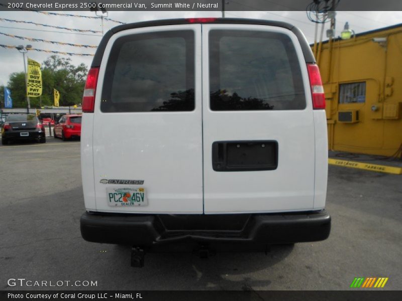 Summit White / Neutral 2007 Chevrolet Express 2500 Commercial Van