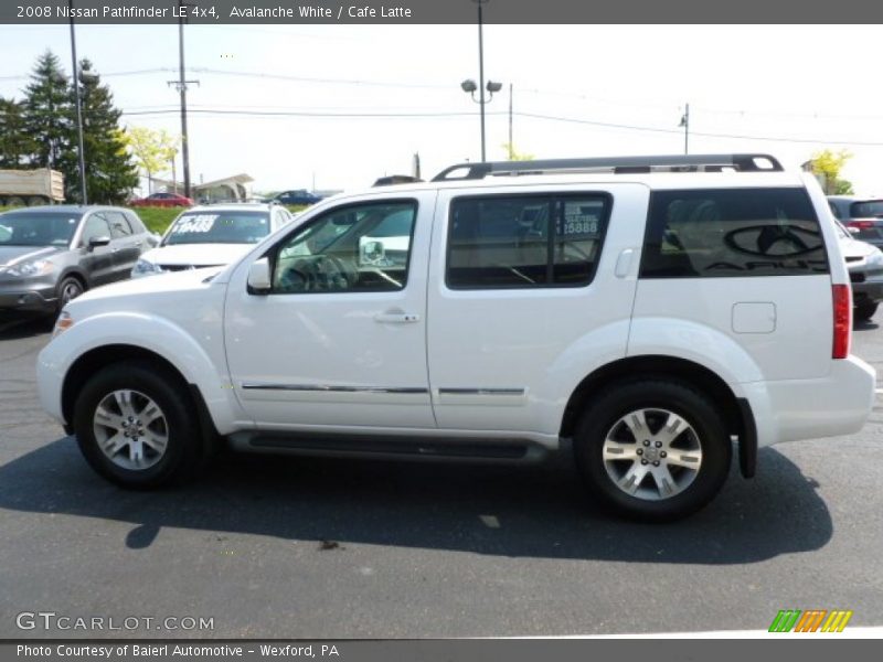 Avalanche White / Cafe Latte 2008 Nissan Pathfinder LE 4x4