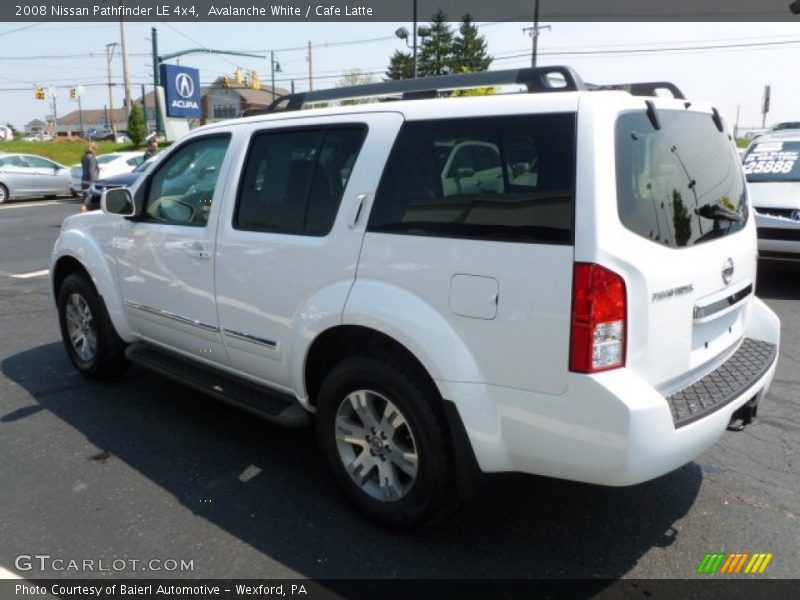 Avalanche White / Cafe Latte 2008 Nissan Pathfinder LE 4x4