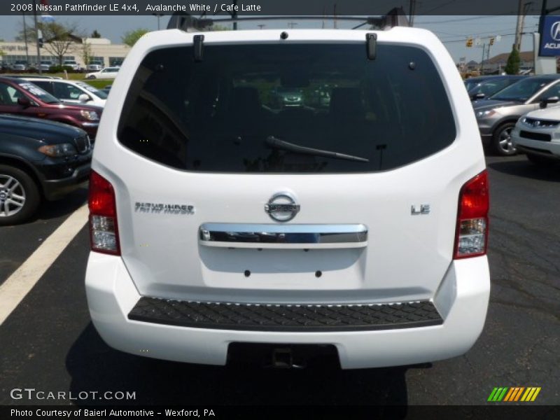 Avalanche White / Cafe Latte 2008 Nissan Pathfinder LE 4x4