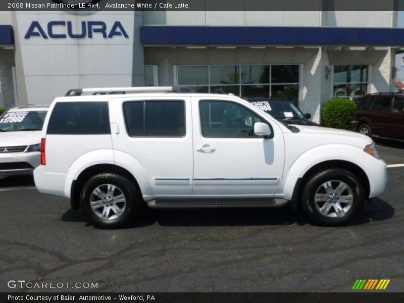 Avalanche White / Cafe Latte 2008 Nissan Pathfinder LE 4x4