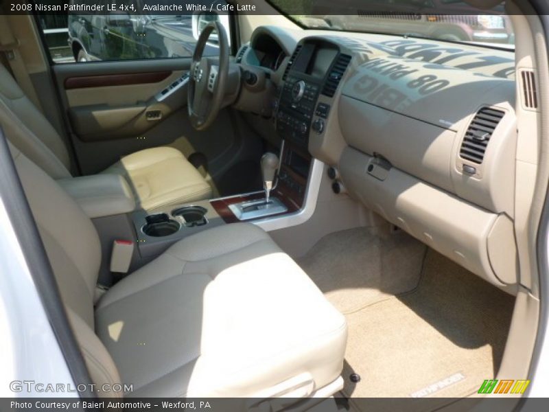 Avalanche White / Cafe Latte 2008 Nissan Pathfinder LE 4x4