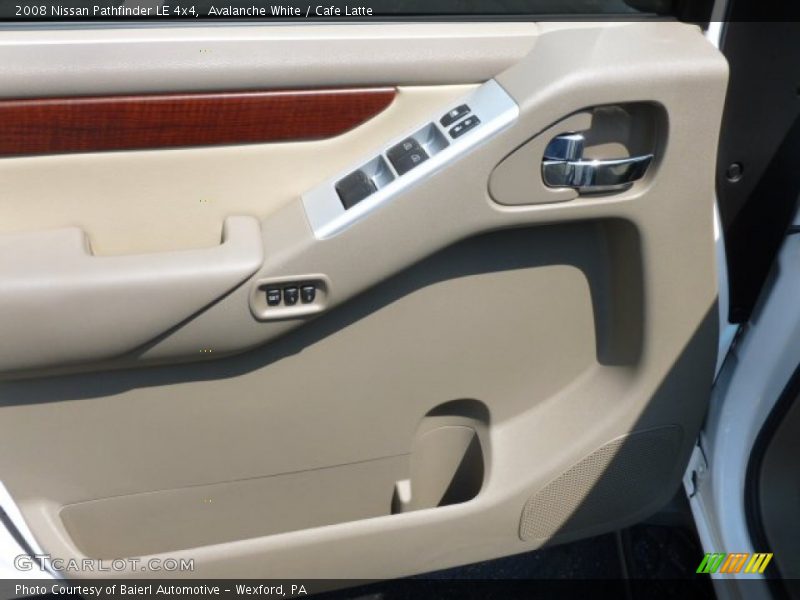 Avalanche White / Cafe Latte 2008 Nissan Pathfinder LE 4x4