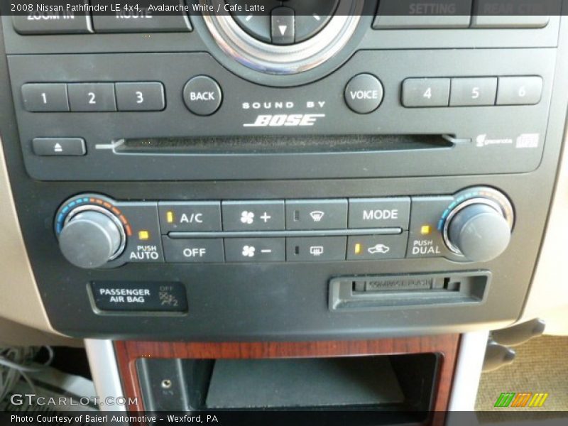 Avalanche White / Cafe Latte 2008 Nissan Pathfinder LE 4x4