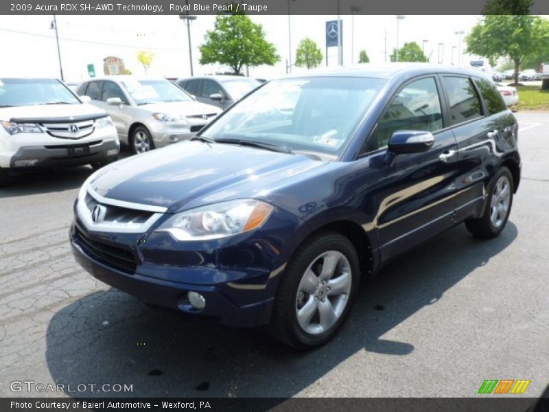 Royal Blue Pearl / Taupe 2009 Acura RDX SH-AWD Technology