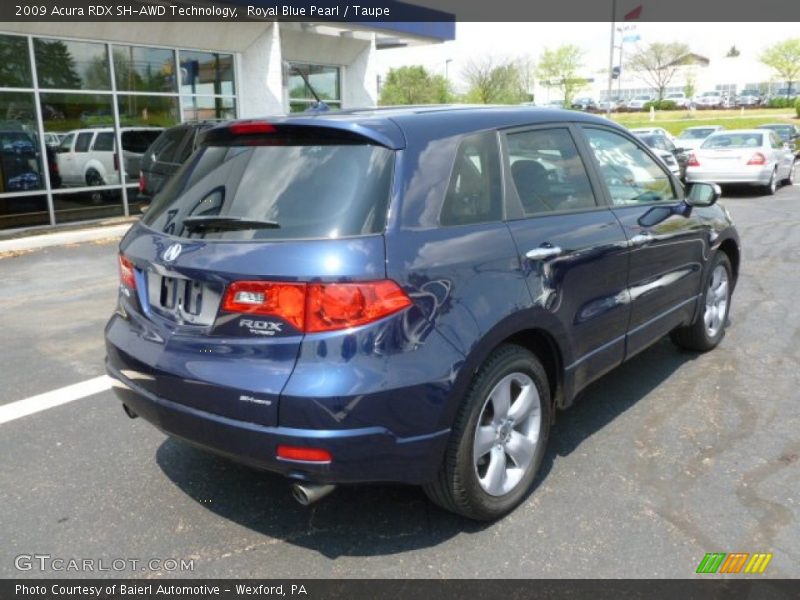 Royal Blue Pearl / Taupe 2009 Acura RDX SH-AWD Technology