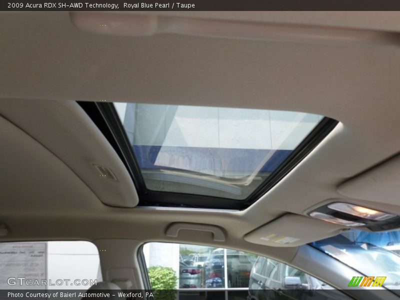 Royal Blue Pearl / Taupe 2009 Acura RDX SH-AWD Technology