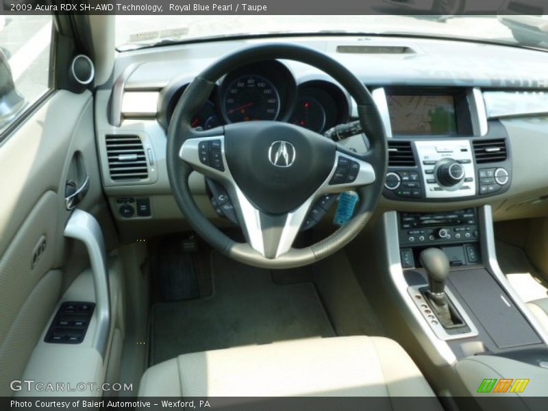 Royal Blue Pearl / Taupe 2009 Acura RDX SH-AWD Technology