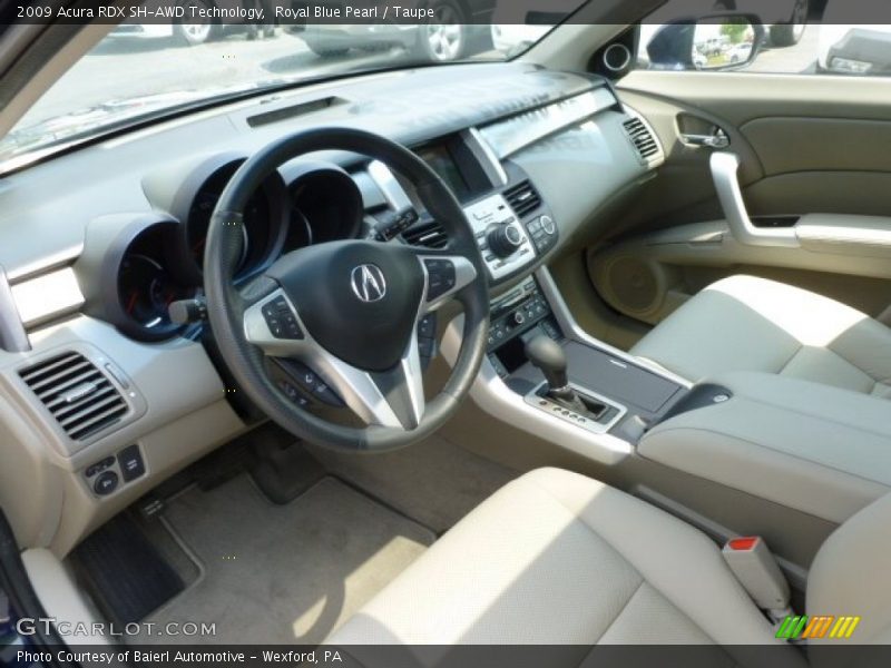 Royal Blue Pearl / Taupe 2009 Acura RDX SH-AWD Technology