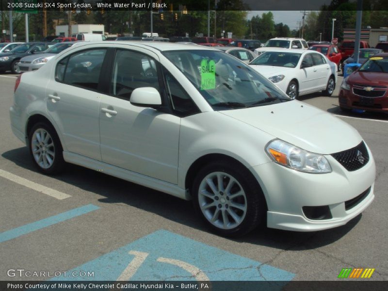 White Water Pearl / Black 2008 Suzuki SX4 Sport Sedan