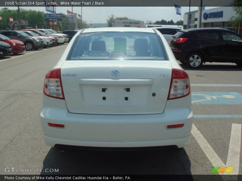 White Water Pearl / Black 2008 Suzuki SX4 Sport Sedan