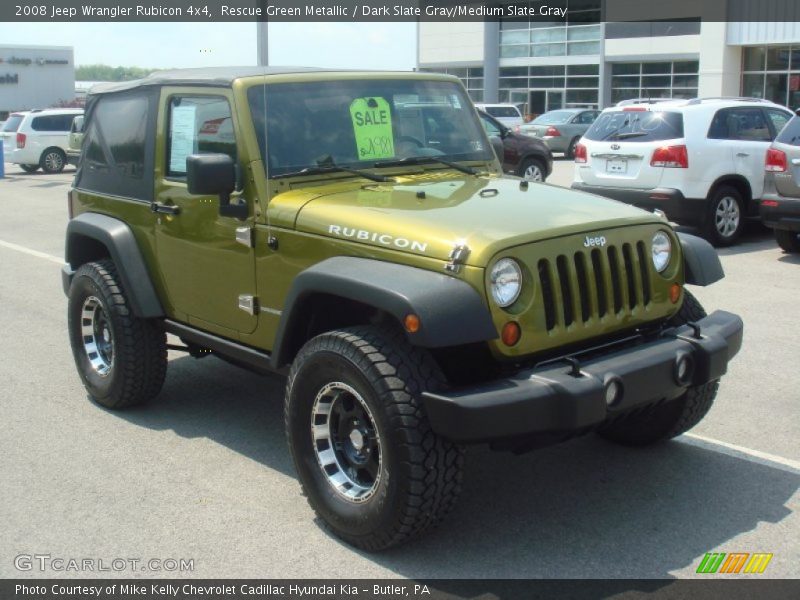 Rescue Green Metallic / Dark Slate Gray/Medium Slate Gray 2008 Jeep Wrangler Rubicon 4x4