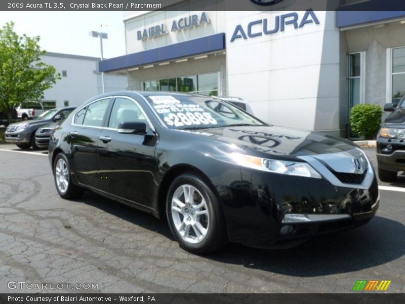 Crystal Black Pearl / Parchment 2009 Acura TL 3.5