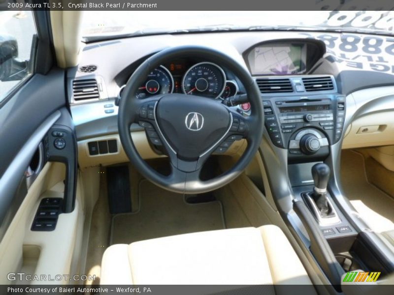 Crystal Black Pearl / Parchment 2009 Acura TL 3.5