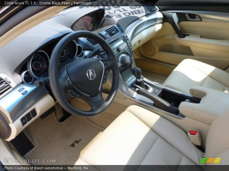 Crystal Black Pearl / Parchment 2009 Acura TL 3.5