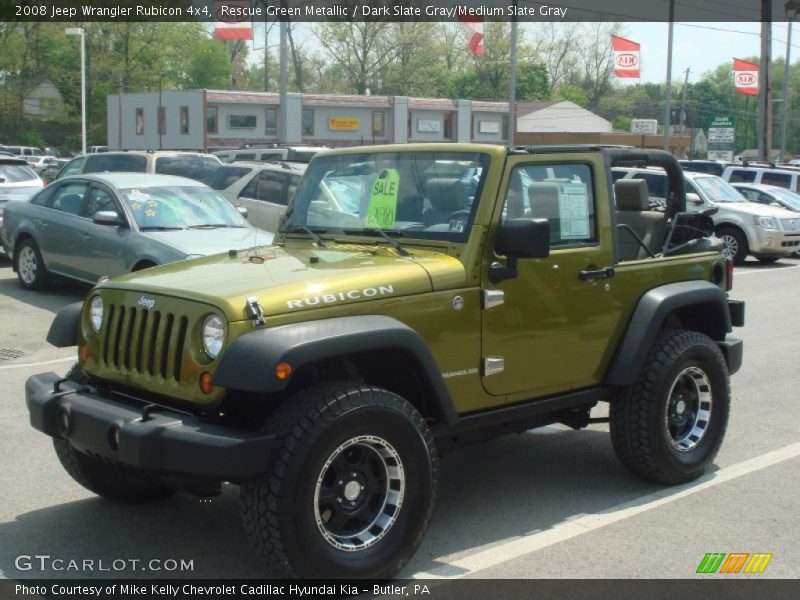Rescue Green Metallic / Dark Slate Gray/Medium Slate Gray 2008 Jeep Wrangler Rubicon 4x4