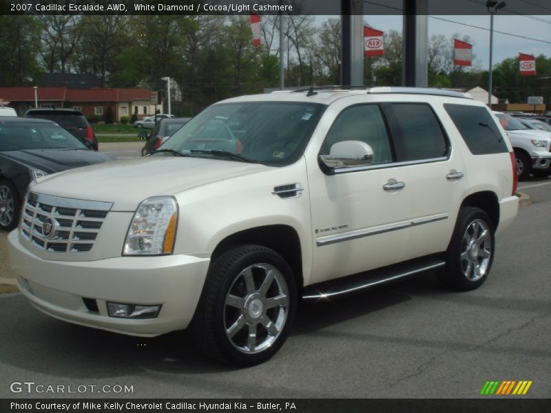 White Diamond / Cocoa/Light Cashmere 2007 Cadillac Escalade AWD