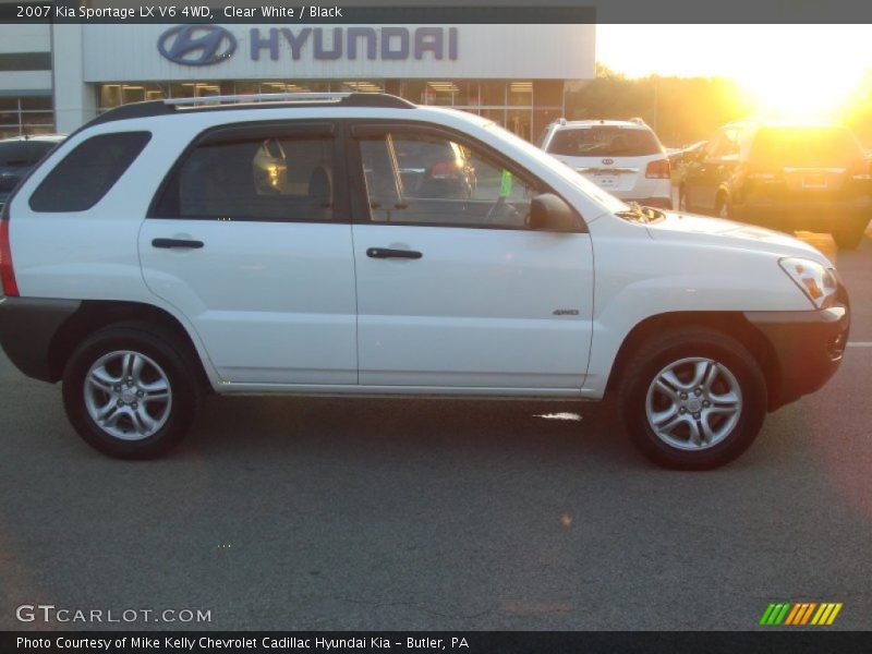 Clear White / Black 2007 Kia Sportage LX V6 4WD