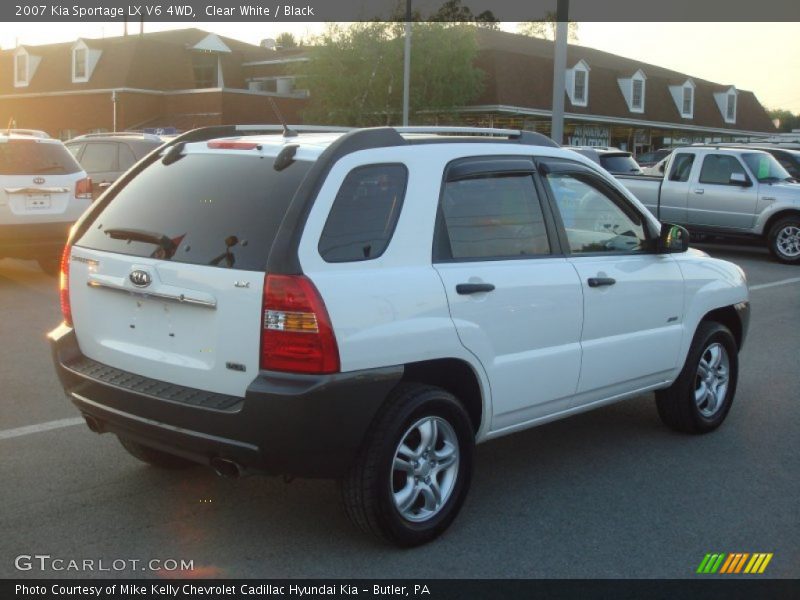 Clear White / Black 2007 Kia Sportage LX V6 4WD