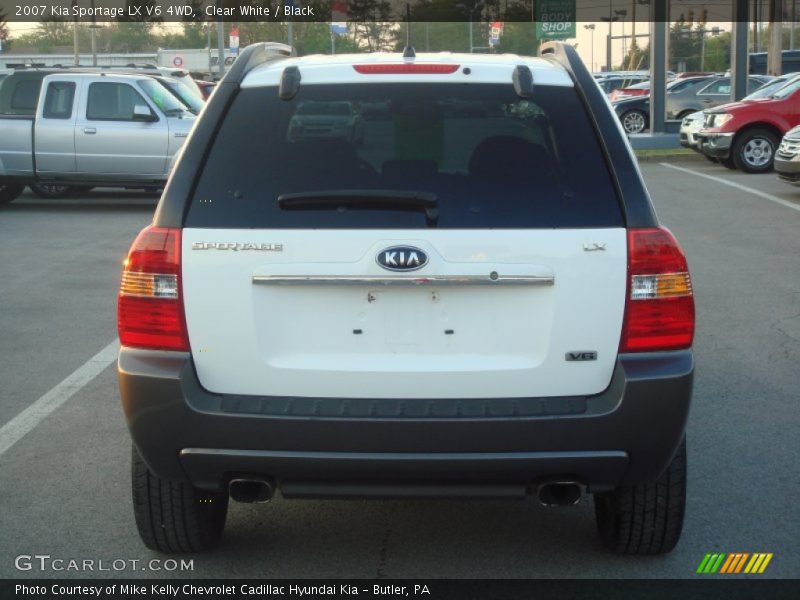Clear White / Black 2007 Kia Sportage LX V6 4WD