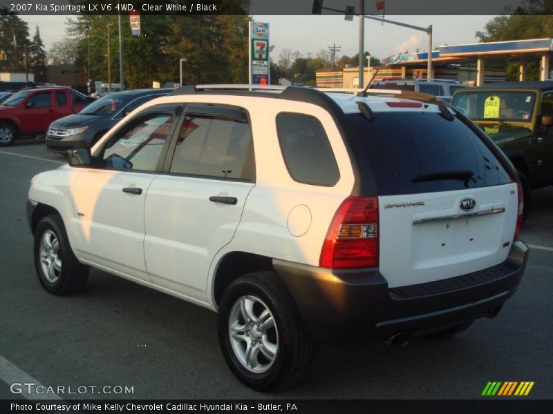 Clear White / Black 2007 Kia Sportage LX V6 4WD