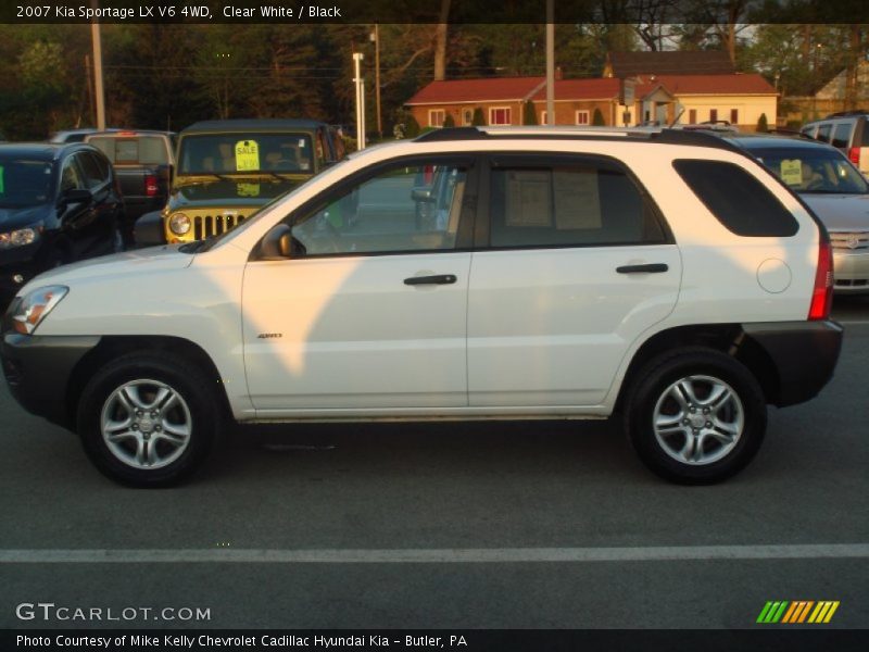 Clear White / Black 2007 Kia Sportage LX V6 4WD