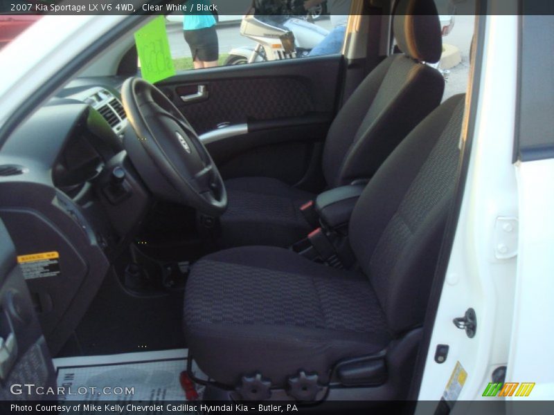 Clear White / Black 2007 Kia Sportage LX V6 4WD