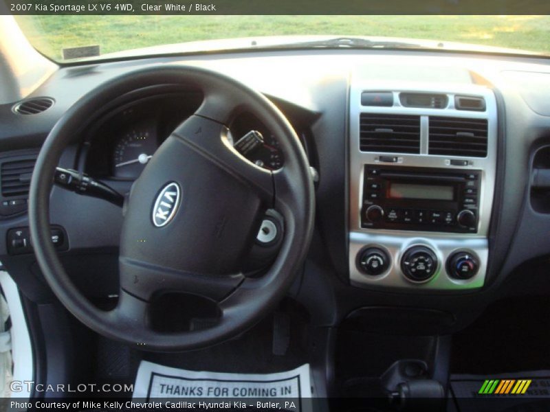 Clear White / Black 2007 Kia Sportage LX V6 4WD