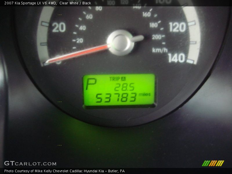 Clear White / Black 2007 Kia Sportage LX V6 4WD
