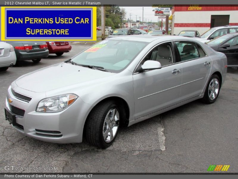 Silver Ice Metallic / Titanium 2012 Chevrolet Malibu LT