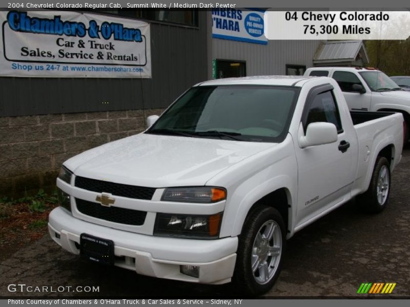 Summit White / Medium Dark Pewter 2004 Chevrolet Colorado Regular Cab