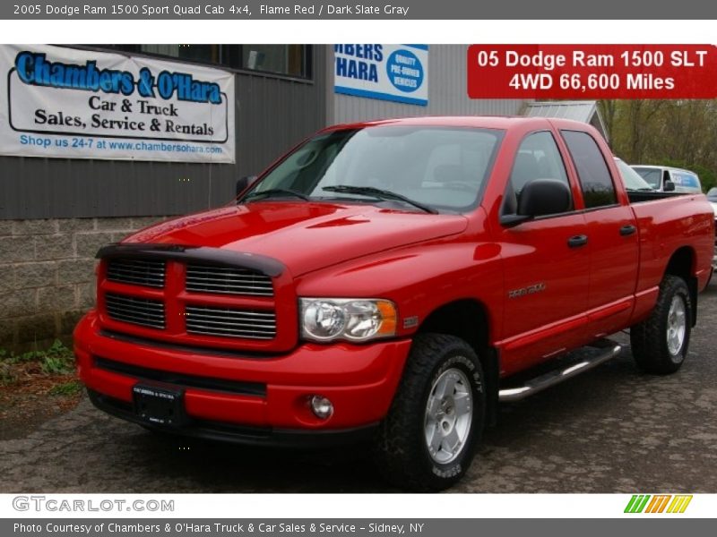 Flame Red / Dark Slate Gray 2005 Dodge Ram 1500 Sport Quad Cab 4x4