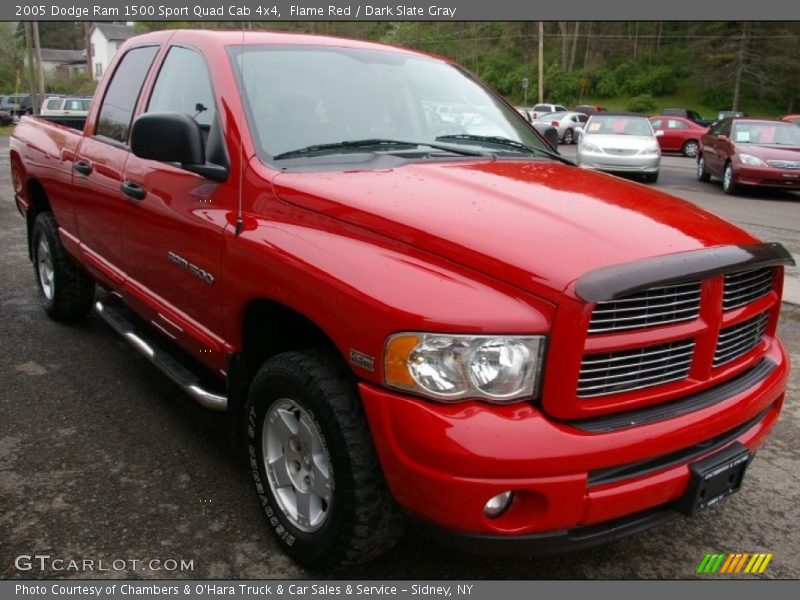 Flame Red / Dark Slate Gray 2005 Dodge Ram 1500 Sport Quad Cab 4x4