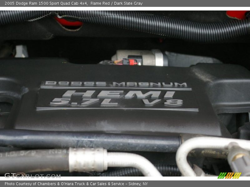 Flame Red / Dark Slate Gray 2005 Dodge Ram 1500 Sport Quad Cab 4x4