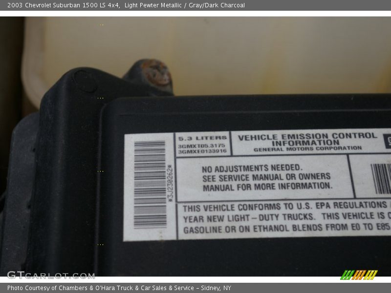 Light Pewter Metallic / Gray/Dark Charcoal 2003 Chevrolet Suburban 1500 LS 4x4