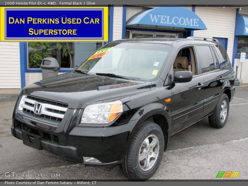 Formal Black / Olive 2008 Honda Pilot EX-L 4WD