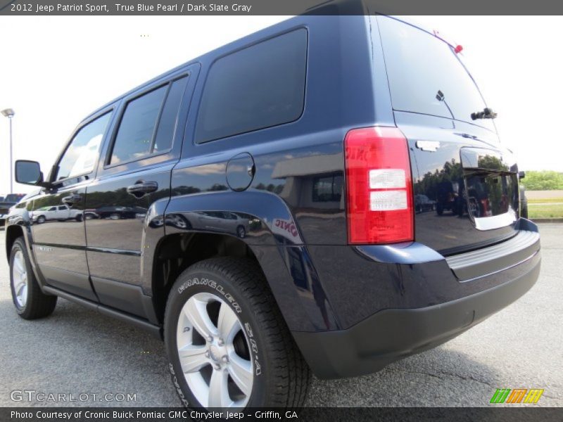 True Blue Pearl / Dark Slate Gray 2012 Jeep Patriot Sport