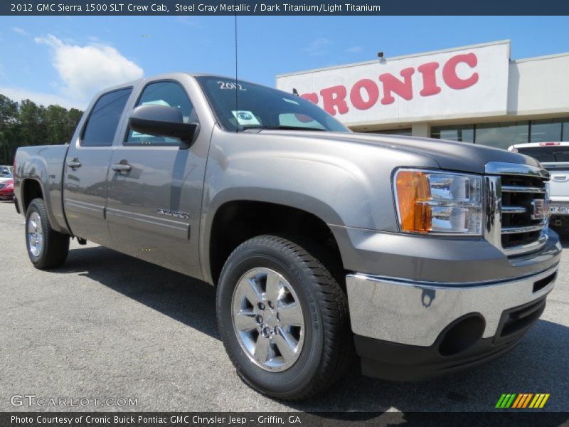 Steel Gray Metallic / Dark Titanium/Light Titanium 2012 GMC Sierra 1500 SLT Crew Cab