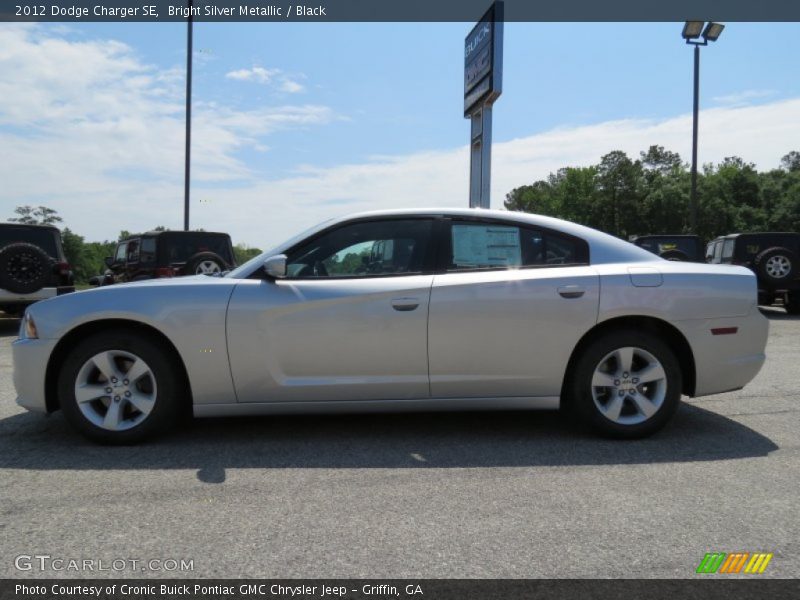 Bright Silver Metallic / Black 2012 Dodge Charger SE